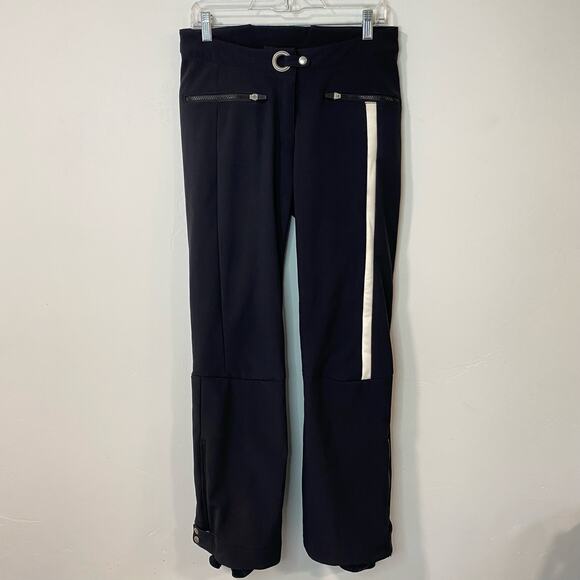 Obermeyer Women's Snow Pants Soft Shell Black Retro Size 8 Slim Cut Ski Mountain - Picture 1 of 12